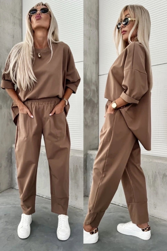 Ensemble haut oversize et pantalon décontracté