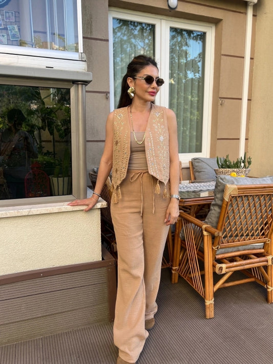 Ensemble pantalon et haut MORI en coton