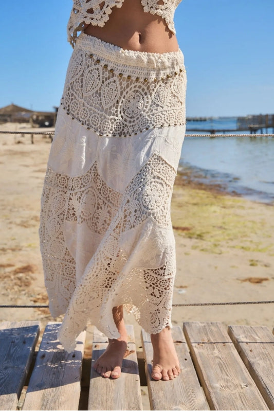 Jupe en crochet bohème