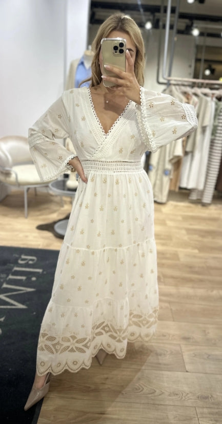 Robe ONIRA ample en dentelle à fleurs