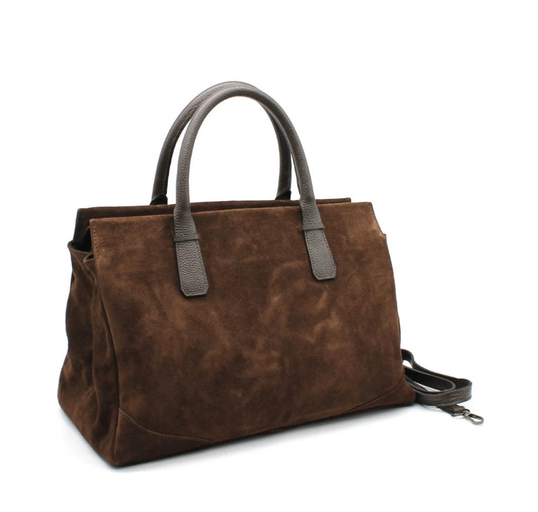 Sac cabas en croûte de cuir