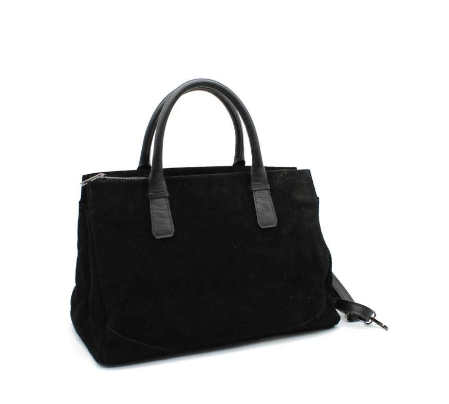 Sac cabas en croûte de cuir